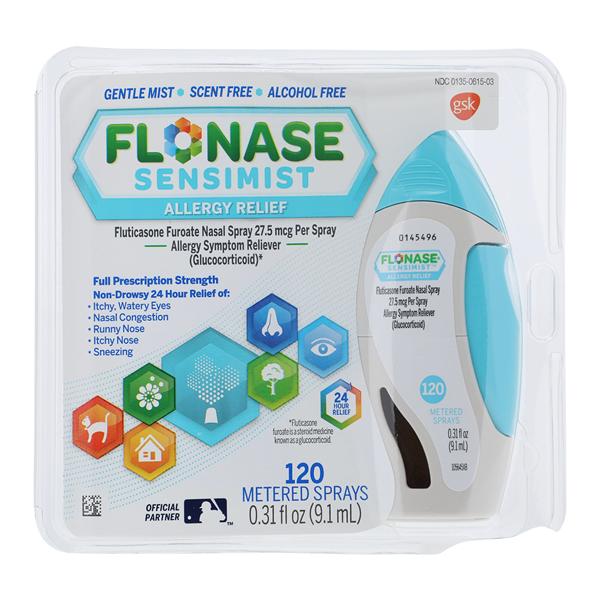 Flonase Sensimist Allergy Nasal Spray 27.5mcg 120 Spray 9.1mL/Ea, 12 EA/CA