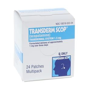 Transderm Scop Transdermal System 1mg/3 Days Carton 24/Package