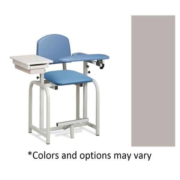 Lab X Series Blood Drawing Chair Gray Powder Coated 400lb Capacity Ea