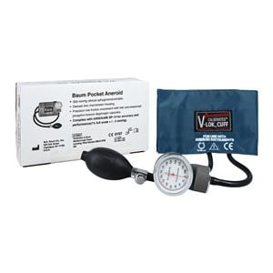 Calibrated V-Lok Aneroid Sphygmomanometer Size 10 M Bl Latex Arm Dial Display Ea