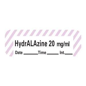 HydrALAzine 20 mg/ml Anesthesia Label Ea