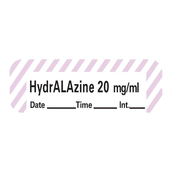 HydrALAzine 20 mg/ml Anesthesia Label Ea