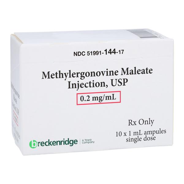 Methylergonovine Maleate Injection 0.2mg/mL Ampule 1mL 10/Package