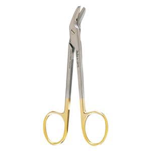 Wire Cutting Scissors Angled To Side 4-3/4" Stainless Steel Reusable Ea