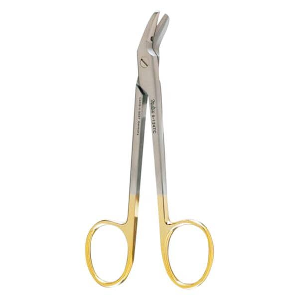 Wire Cutting Scissors Angled To Side 4-3/4" Stainless Steel Reusable Ea