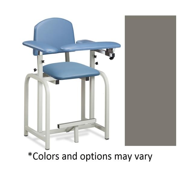 Lab X Series Blood Draw Chair Warm Gray Powder-Coated Steel Frame 400lb Ea