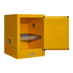 Durham Cabinet 1 Door/1 Shelf Steel Yellow/Red Ea