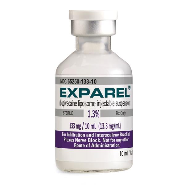 Exparel Injection 1.3% 133mg/vl Preservative Free Vial 10mL 10/Package