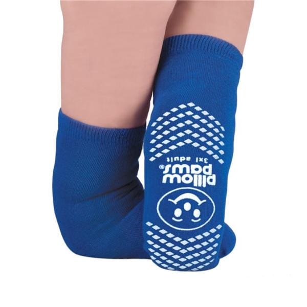 Pillow Paws Patient Socks Polyester Royal Blue 3X Large Disposable 48Pr/Ca