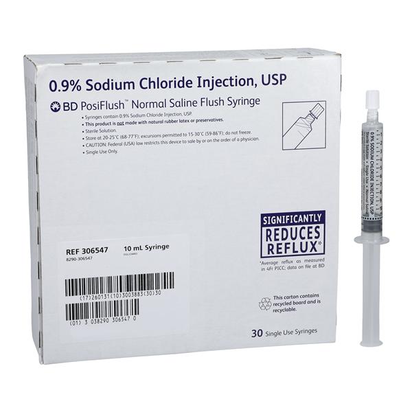 Normal Saline IV Flush Solution 0.9% Posi-flush Prefilled Syringe 10mL 480/Ca