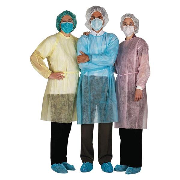 Chemotherapy Gown Poly-Coated Polypropylene X-Large Blue 100/Ca