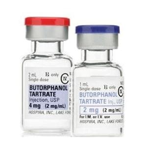 Butorphanol Tartrate Injection 2mg/mL SDV 1mL 10/Package