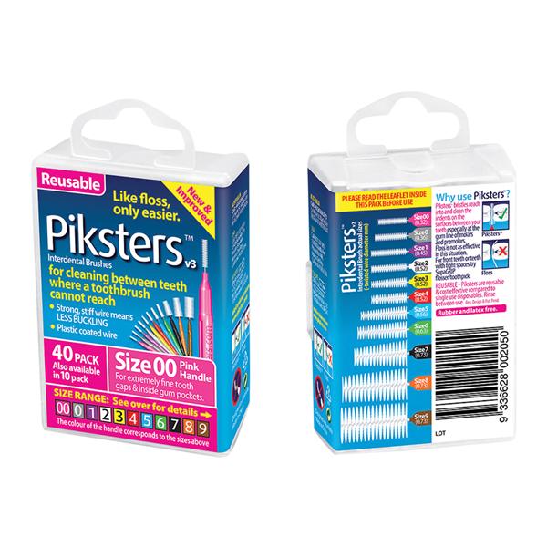 Piksters Interdental Brush Size 00 Pink 40/Bx