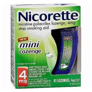 Nicorette Smoking Cessation Lozenges 4mg Mint 81/Pk