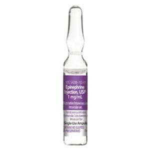 Epinephrine Injection 1mg/mL 1:1000 Ampule 1mL 10/Package