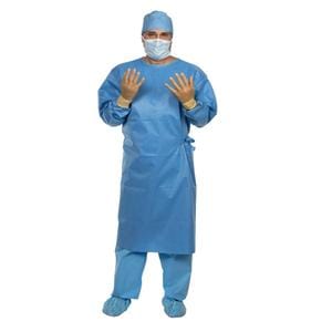 Spectrum Non Reinforced Surgical Gown AAMI Level 3 Medium Blue 32/Ca