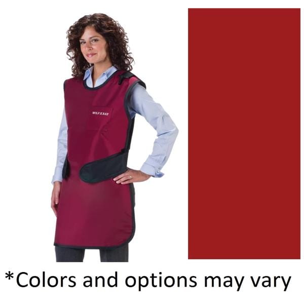 Easy Wrap X-Ray Apron Red Lightweight Lead .5mm Equivalence Ea