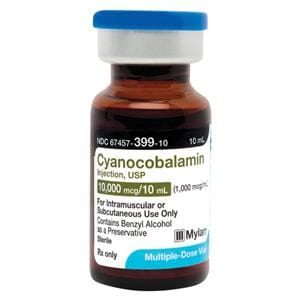 Cyanocobalamin Injection 1000mcg/mL MDV 10mL 25/Bx