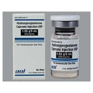 Hydroxyprogesterone Caproate Injection 250mg/mL MDV 5mL Ea