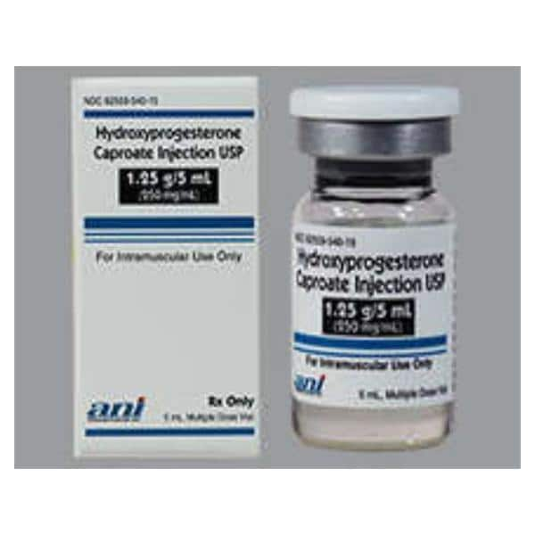 Hydroxyprogesterone Caproate Injection 250mg/mL MDV 5mL Ea