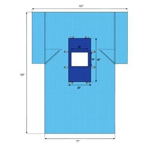 105x126" Sterile Sheet Drape Fenestrated