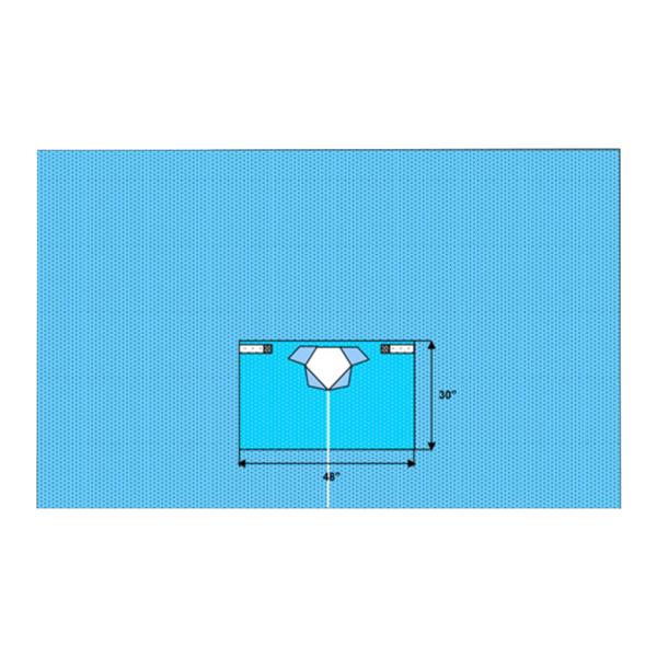 172x100" Sterile Sheet Drape Fenestrated