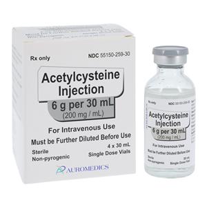 Acetylcysteine Injection 200mg/mL SDV 30mL 4/Bx