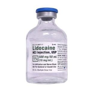 Lidocaine HCl Injection 1% MDV 50mL 10/Pk