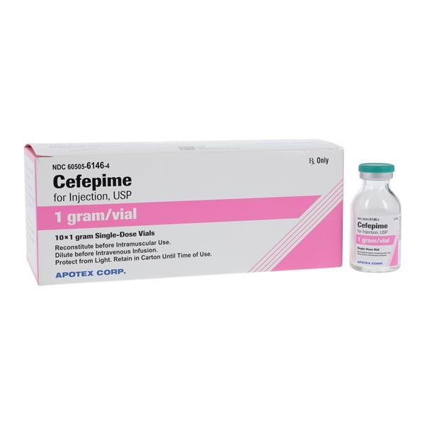 Cefepime Injection 1gm/vl Powder SDV 10/Package