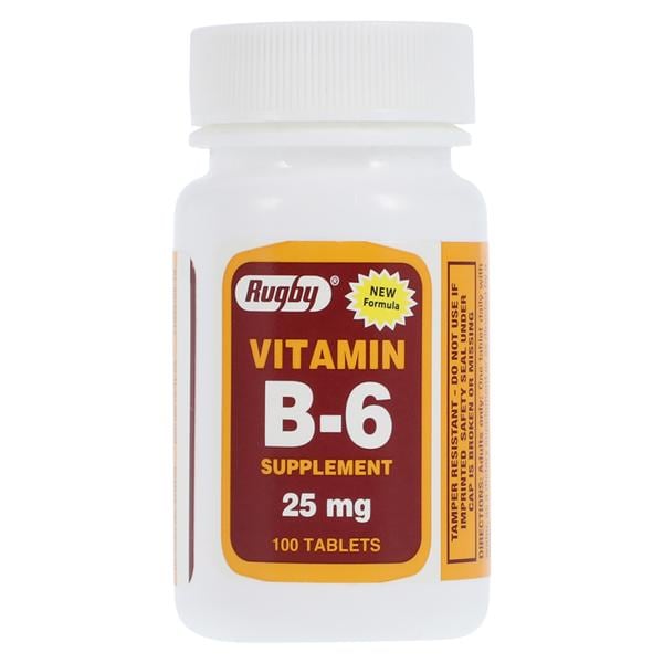 Vitamin B-6 Pyridoxine Supplement Tablets 25mg 100/Bt