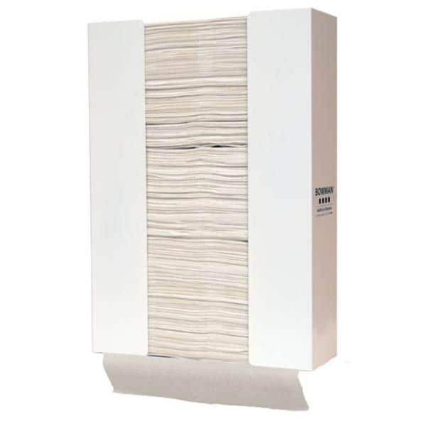 Paper Towel Dispenser White Powder-Coated Steel Ea