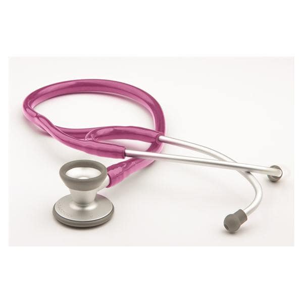 Adscope 606 Cardiology Stethoscope Adult Mtlc Rspbry Double Lumen Tubing Ea