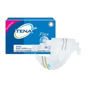 Tena Flex Super Incontinence Brief Unisex 33-50" Heavy Gray 90/Ca