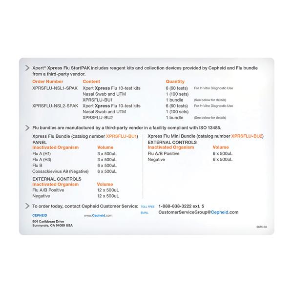 Xpert Xpress Flu StartPAK Moderately Complex Ea