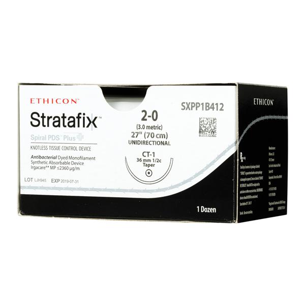 Stratafix Spiral PDS Plus Suture 2-0 27" PDO/Triclsn Mnflmnt CT1 Vio 12/Bx