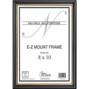 Nu-Dell EZ Mount Black Plastic Wall Frame Holds 8x10" Insert Ea