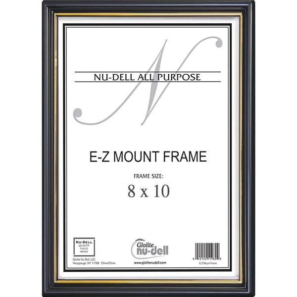 Nu-Dell EZ Mount Black Plastic Wall Frame Holds 8x10" Insert Ea