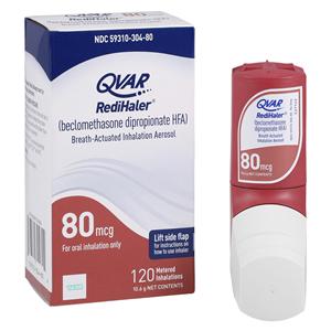 QVAR Inhalation Aerosol 80mcg 120 Dose Redihaler 10.6gm Each