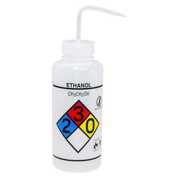 Vented Wash Bottle For Ethanol With GHS Labeling 4/Bg