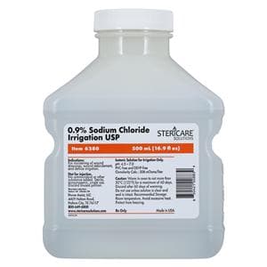 SteriCare Solutions Irrigation Solution Normal Saline 500mL Bt 18/Ca