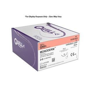 Quill Monoderm Suture 2-0 30cm Polyglycolic Acid Barbed PS-2 Undyed 12/Bx