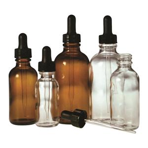 Dropper Bottles Glass Clear 31x79mm 1oz 48/Ca