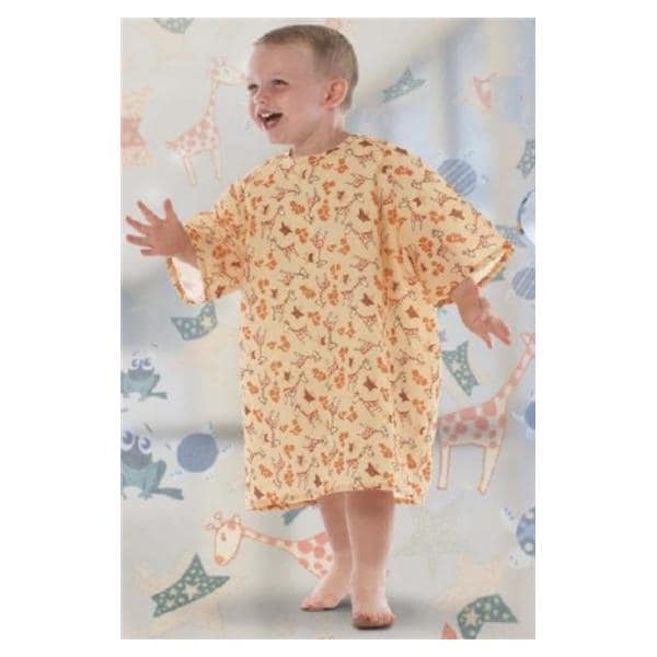 Patient Gown Pediatric Small Yellow Ea