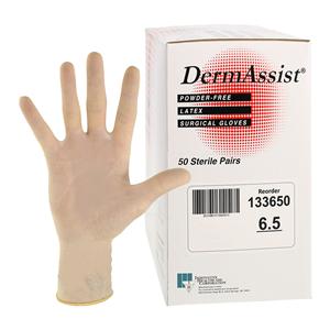 DermAssist Surgical Gloves 6.5, 4 BX/CA