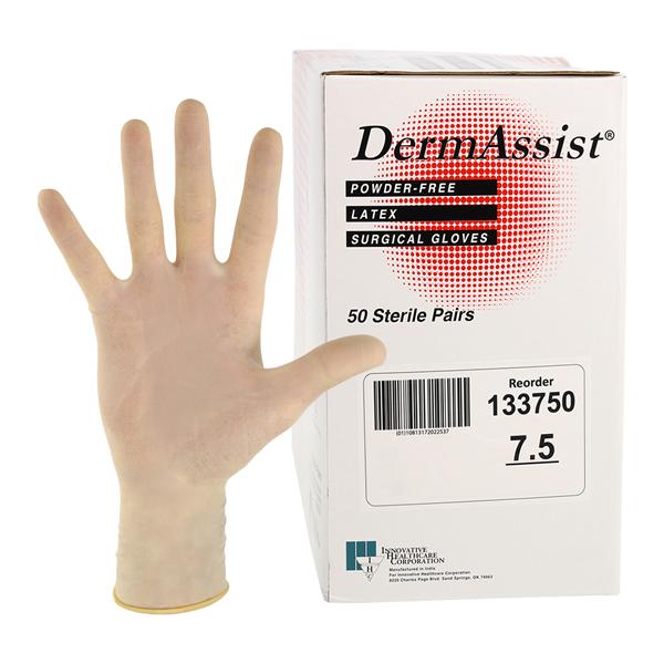 DermAssist Surgical Gloves 7.5 Natural