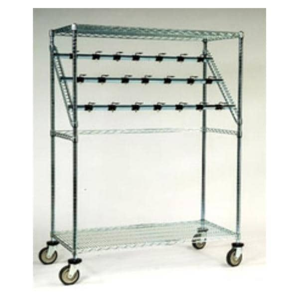 Catheter Cart 24x48" (2) Swivel/(2) Break Rubber Caster