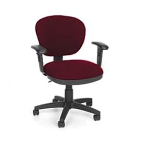 OFM Lite Use Fabric Mid-Back Task Chair Burgundy Ea