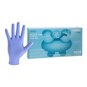 Elephant Nitrile Exam Gloves Large Violet Blue Non-Sterile
