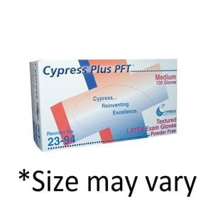 Cypress Plus Latex Exam Gloves Large Natural Sterile