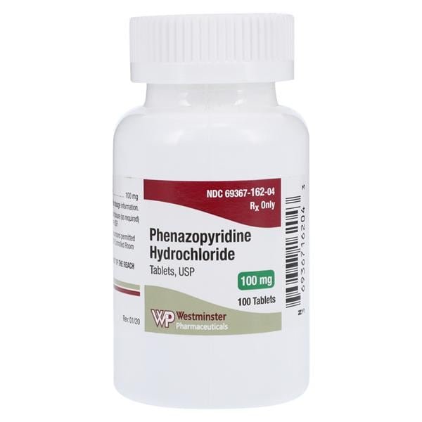 Phenazopyridine HCl Tablets 100mg Bottle 100/Bt